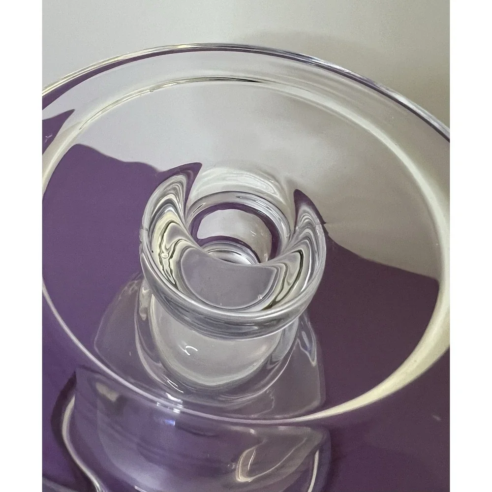 Crystal Bubble Glass Pillar Taper Candle Holder Ball Pedestal 6 1/2